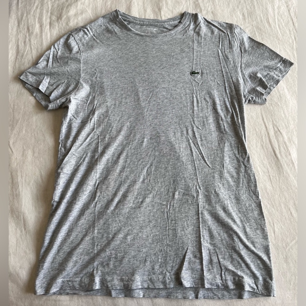 Lacoste Gray Cotton T-Shirt